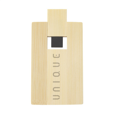 Logotrade corporate gift picture of: CreditCard USB Bamboo 64 GB