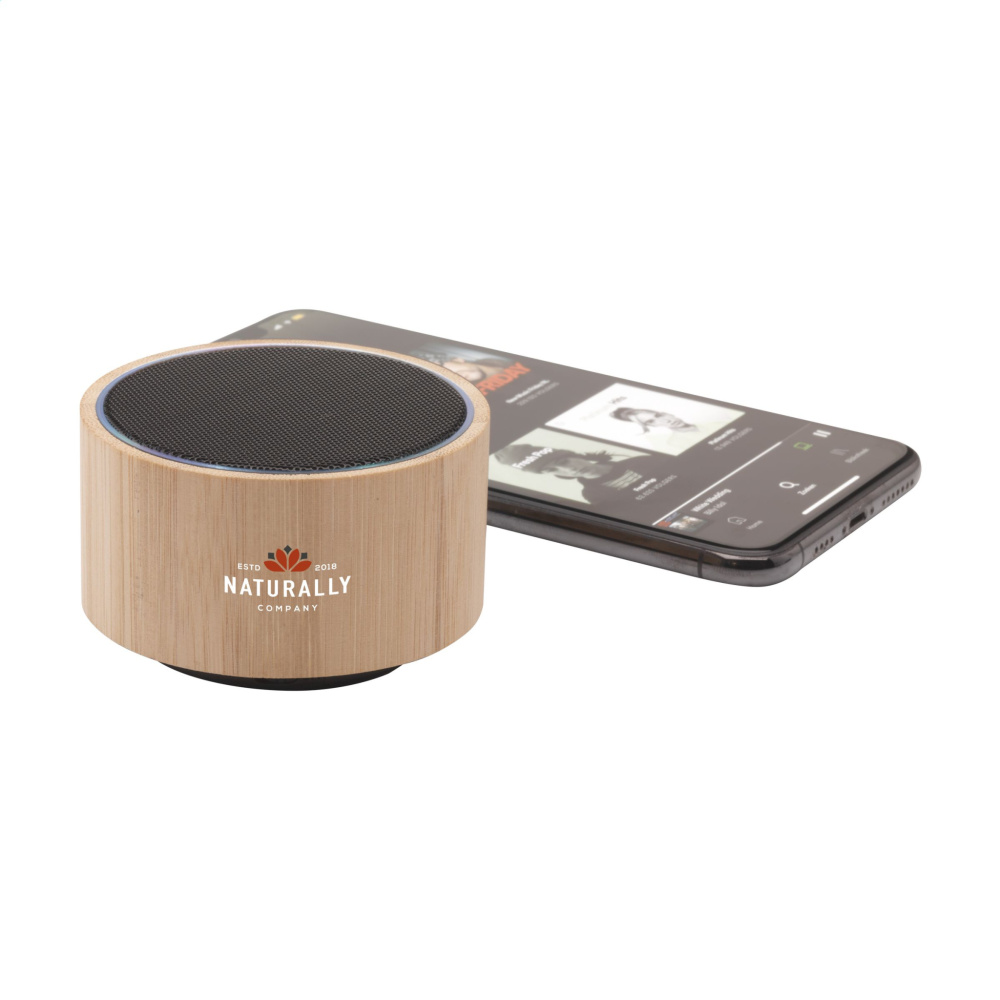 Logo trade promotional gifts image of: Wave Bamboo Wireless Speaker