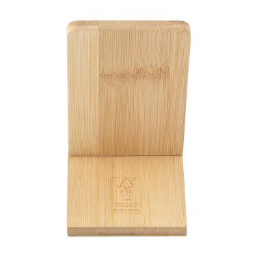 Logo trade promotional giveaway photo of: Miyo Bamboo Phone Stand