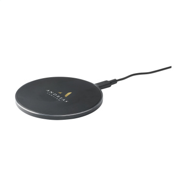 Logo trade promotional products image of: Tecco GRS Recycled Alu 15W Wireless Charger