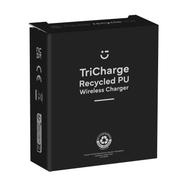 Logotrade promotional gift image of: TriCharge RCS  Recycled PU Wireless Charger