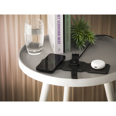 Logotrade promotional gift image of: TriCharge RCS  Recycled PU Wireless Charger