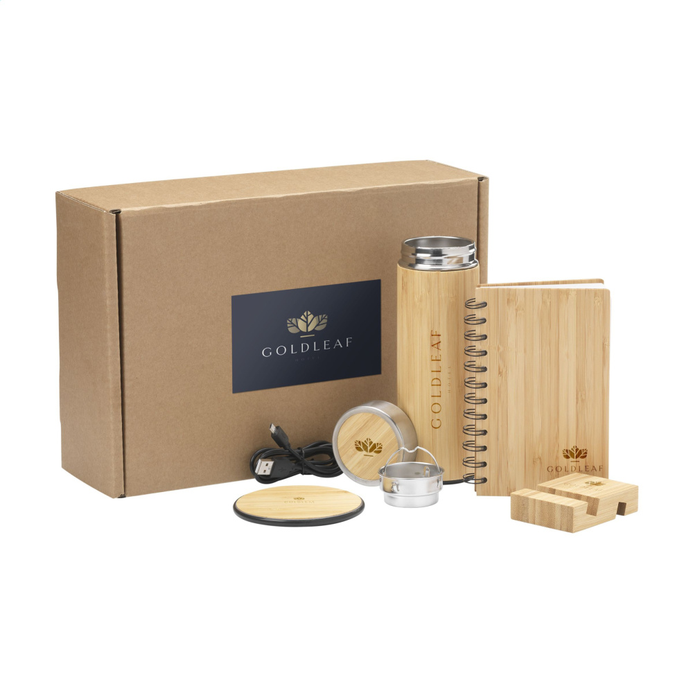 Logotrade corporate gift image of: Merch Set Bamboo Boost