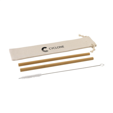 Logotrade promotional item picture of: ECO Bamboe Straw Set bamboo straws