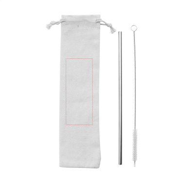 Logotrade promotional item image of: Reusable 1 piece ECO Straw Set stainless-steel straw