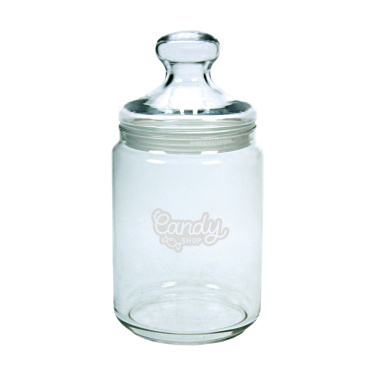 Logo trade promotional giveaways image of: Dolci Candy jar 1 L