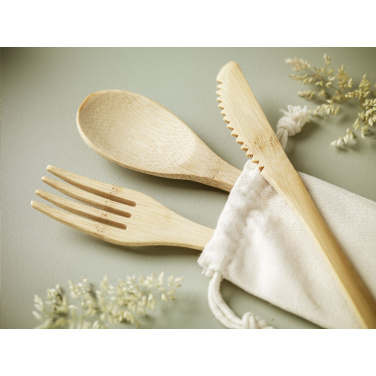 Logo trade corporate gifts image of: Bambu Cutlery Set