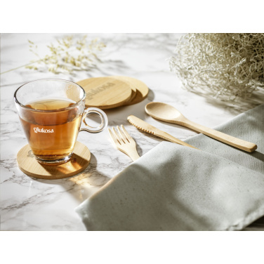 Logotrade advertising products photo of: Bamboo Coaster Set