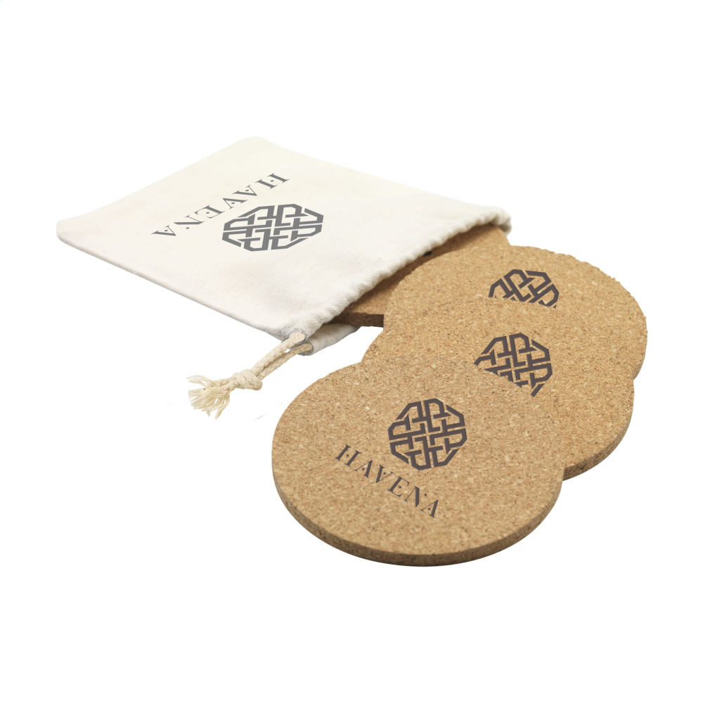 Logotrade promotional merchandise photo of: Cork Coaster Set