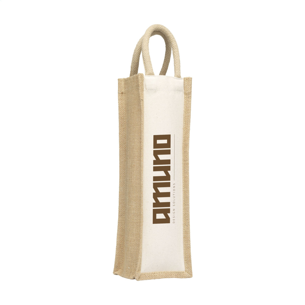 Logo trade advertising products picture of: Jute Canvas Wine Bag