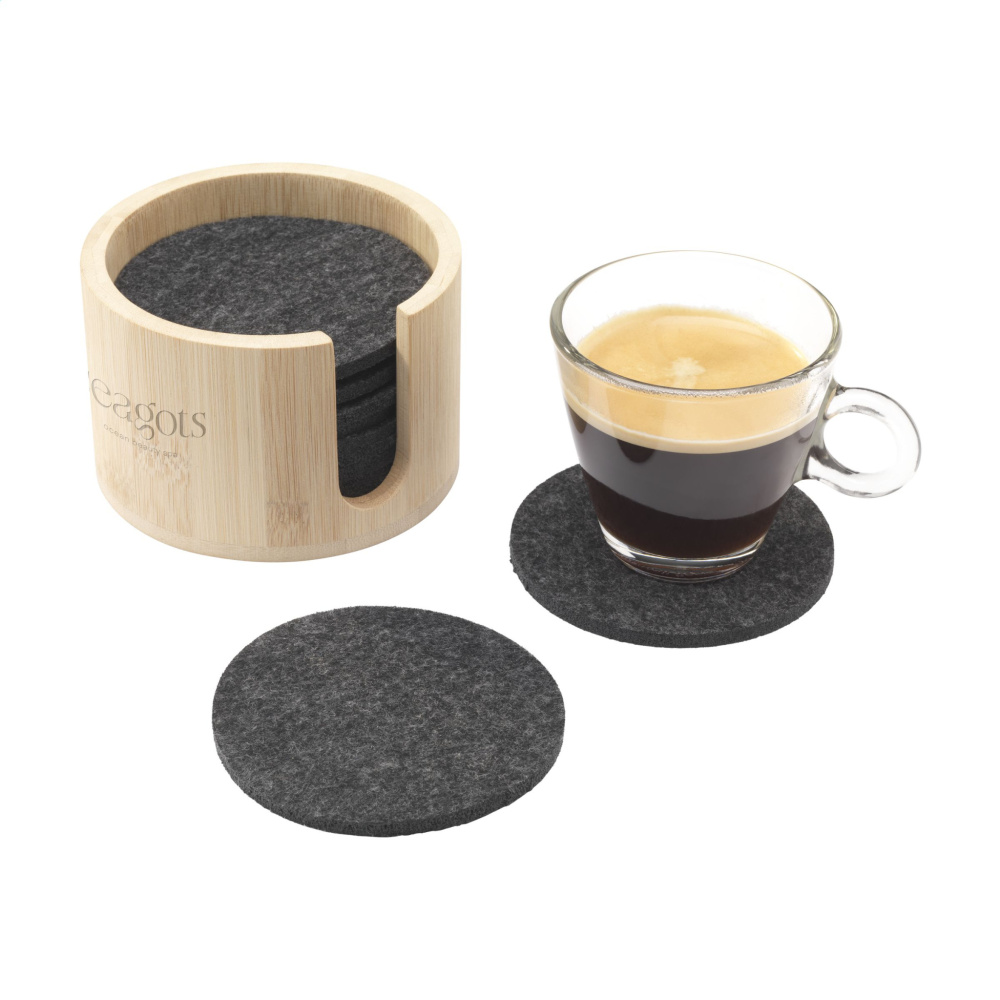 Logo trade promotional items picture of: Cody Felt Coaster Set