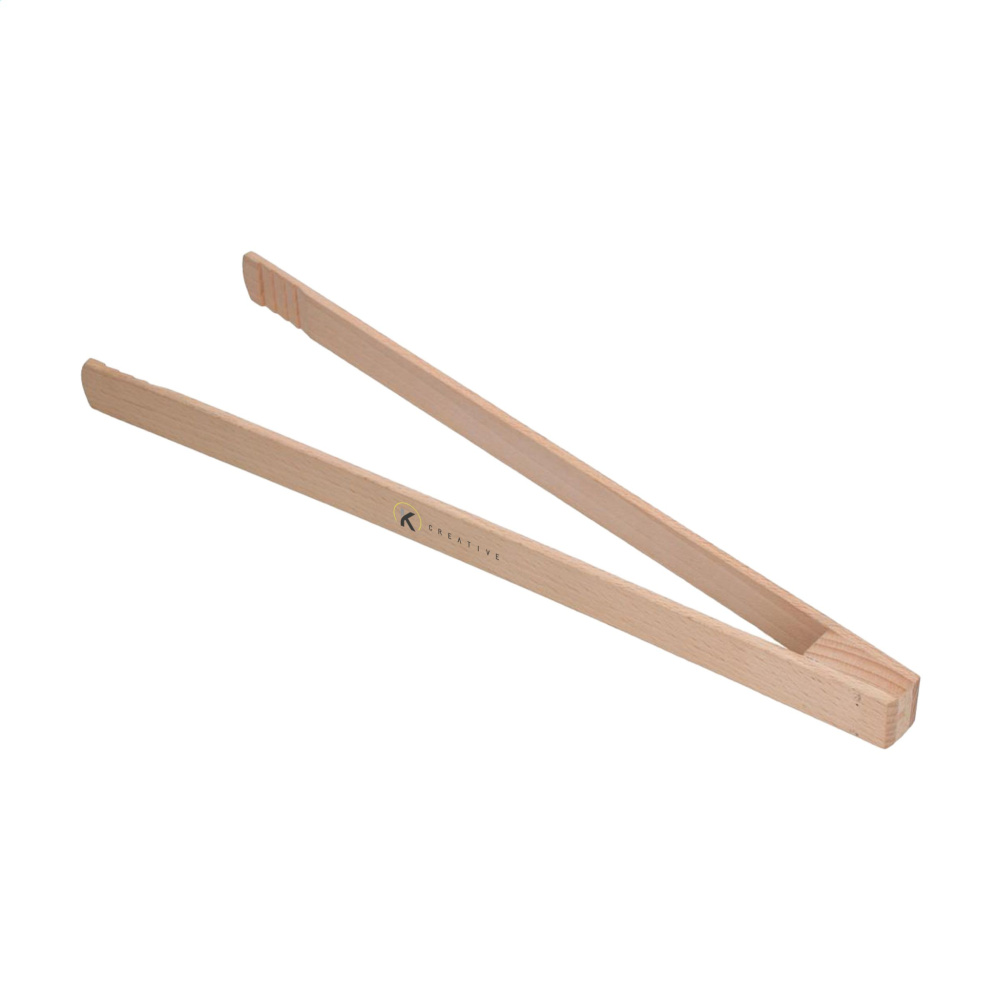 Logotrade promotional giveaway picture of: Pinza wooden BBQ tongs