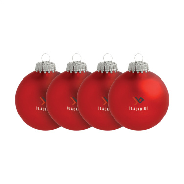 Logo trade promotional gifts picture of: Christmas Bauble Ø 6 cm - set of 4 - Made in Europe