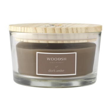 Logotrade promotional gift image of: Wooosh Flame Scented Candle Dark Amber