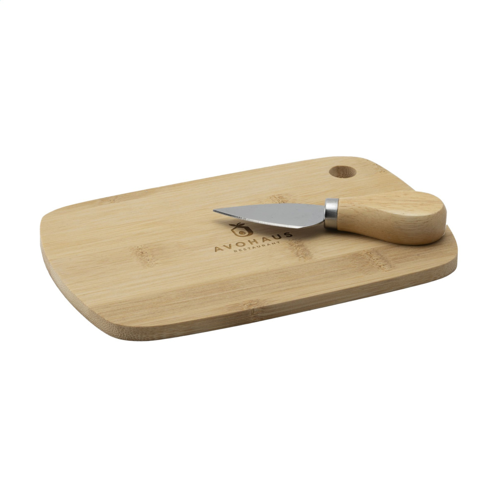 Logotrade promotional product picture of: Bamboo Cheese Platter 2-pcs