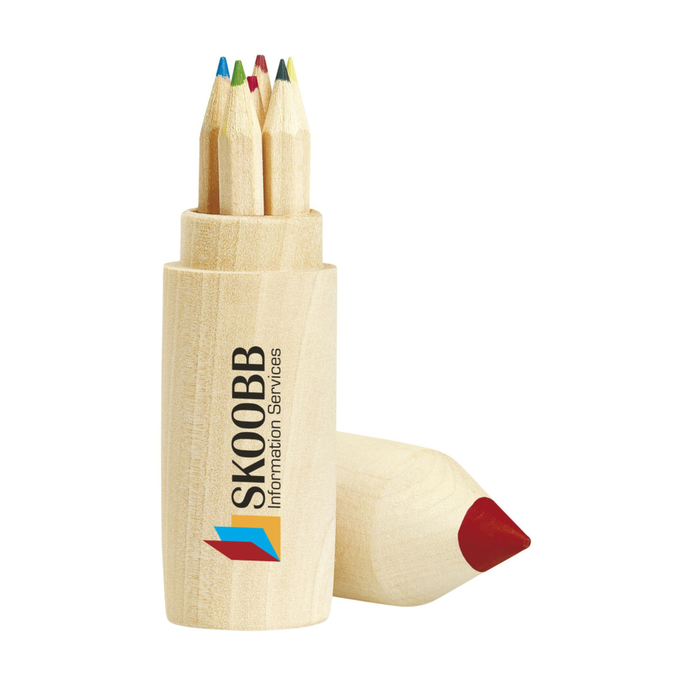 Logo trade promotional giveaways image of: ColourWoody coloured pencils