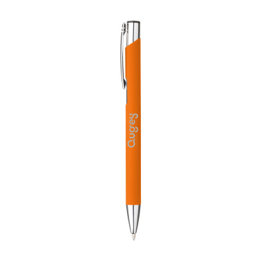 Logo trade promotional giveaways image of: Ebony Soft Touch pen