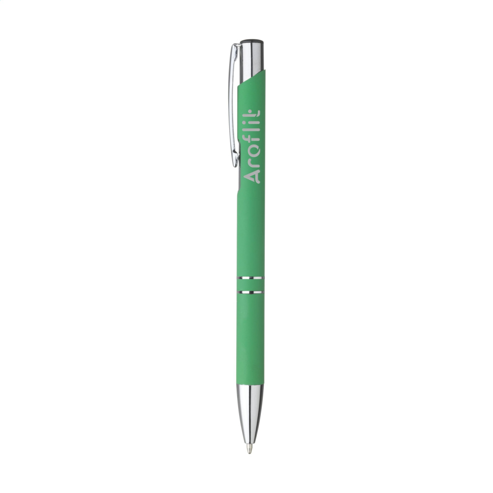 Logotrade promotional item picture of: Ebony Soft Touch Accent pen