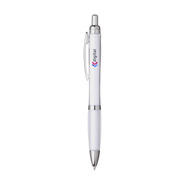 Logo trade promotional items image of: Athos Solid GRS Recycled ABS pen