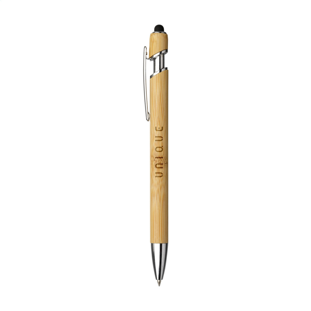 Logo trade corporate gifts image of: Luca Touch Bamboo stylus pen