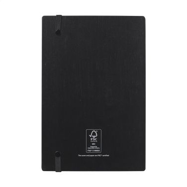 Logotrade business gift image of: Bamboo Journal Naked Spine Paper Notebook Black A5