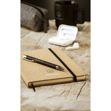 Logo trade business gift photo of: CorkNote A5 Paper notebook