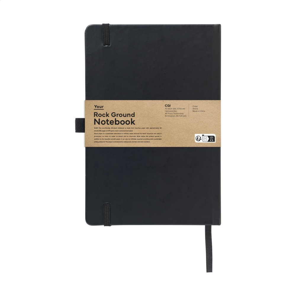 Logo trade promotional items picture of: Rock Ground Paper Notebook A5