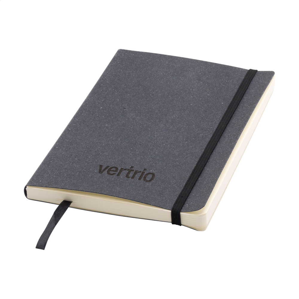 Logo trade promotional items picture of: Monti Recycled Leather - Paper Notebook A5