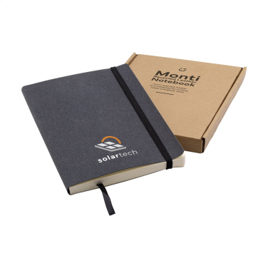 Logotrade corporate gift picture of: Monti Recycled Leather - Paper Notebook A5