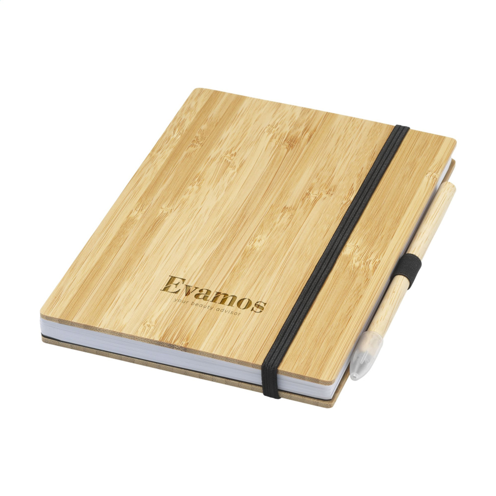 Logo trade advertising products picture of: BambooPlus Paper Notebook A5 - Inkless Pen