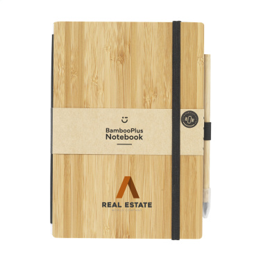 Logo trade promotional gifts picture of: BambooPlus Paper Notebook A5 - Inkless Pen