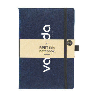 Logo trade promotional merchandise image of: Felty GRS RPET Paper Notebook A5