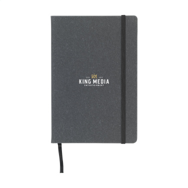 Logotrade advertising product picture of: Montana Recycled Leather Paper Notebook A5