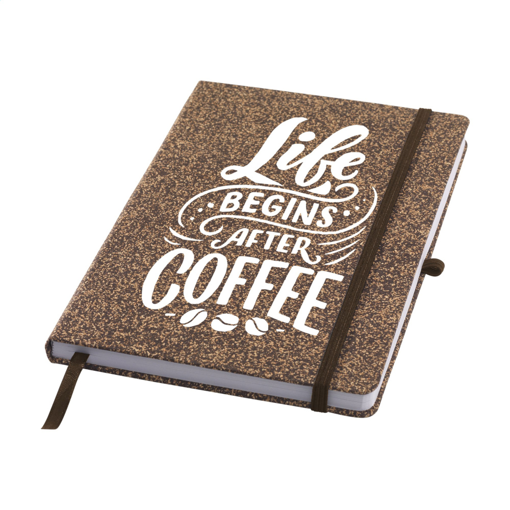 Logotrade promotional giveaway picture of: CoffeeGround Cork Paper Notebook A5