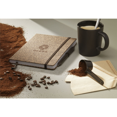 Logotrade corporate gift picture of: CoffeeGround Cork Paper Notebook A5