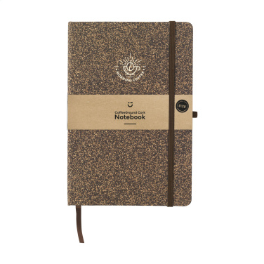 Logotrade promotional giveaway image of: CoffeeGround Cork Paper Notebook A5