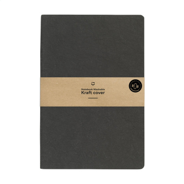 Logo trade promotional items image of: Paper Notebook GRS Washable Kraft Cover A5