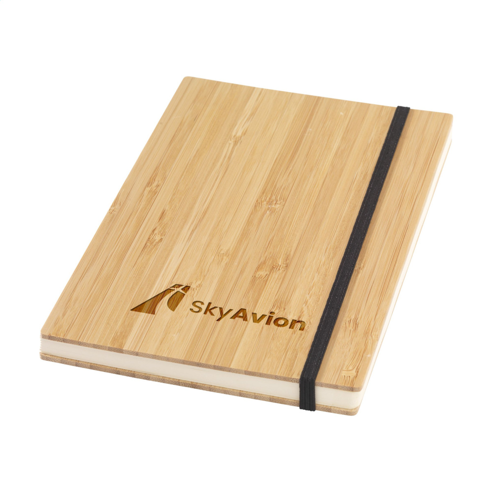 Logotrade promotional giveaway image of: Bamboo Journal Naked Spine Paper Notebook A5