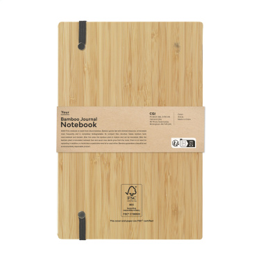 Logotrade promotional item picture of: Bamboo Journal Naked Spine Paper Notebook A5