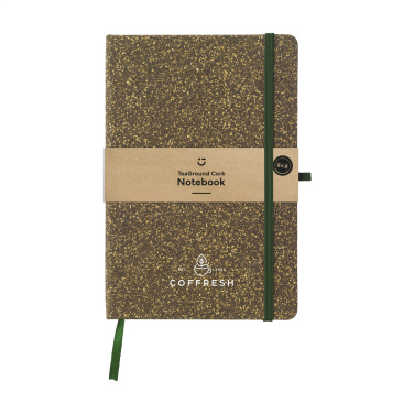 Logo trade promotional giveaways image of: TeaGround Cork Paper Notebook A5