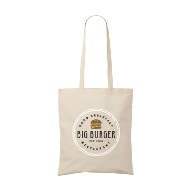 Logo trade promotional giveaways image of: ShoppyBag (180 g/m²) long handles cotton bag