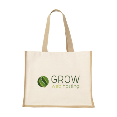 Logo trade promotional merchandise image of: Jute Canvas Shopper (320 g/m²) bag