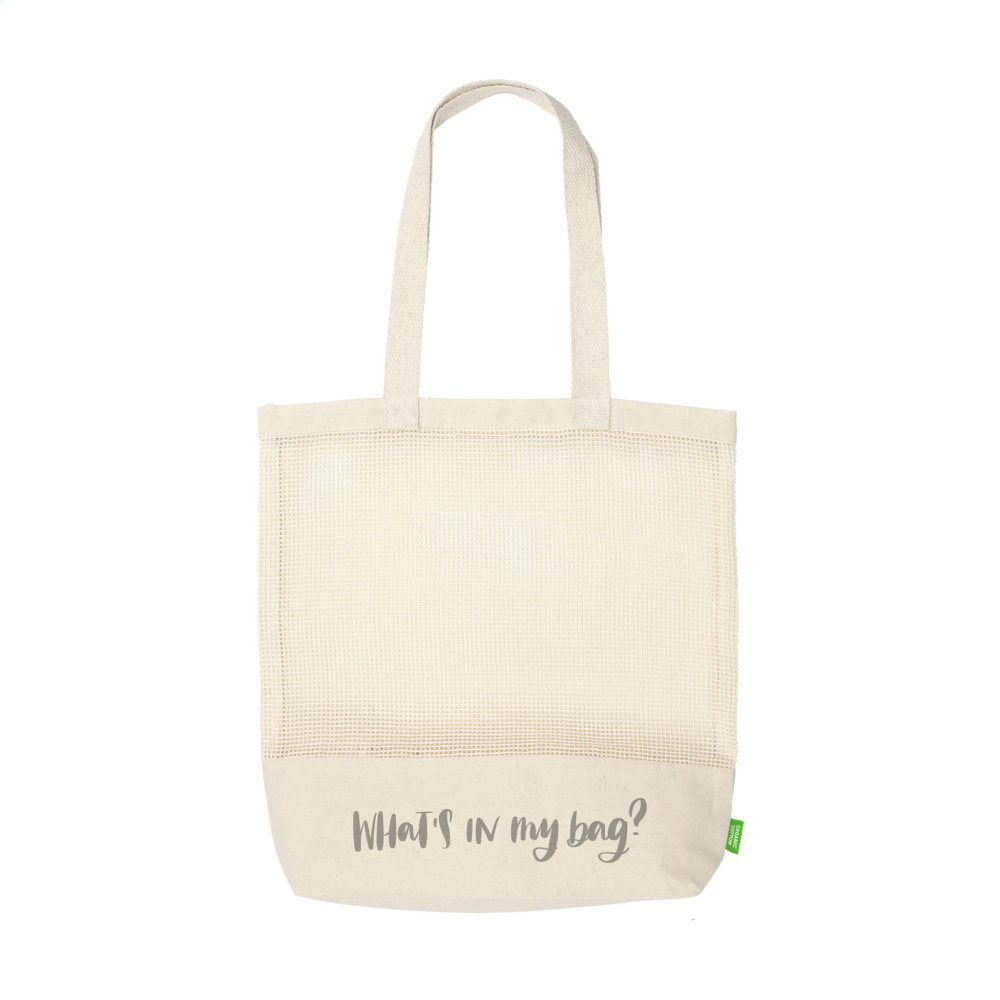 Logo trade promotional giveaways picture of: Natura Organic Mesh Shopper (180 g/m²) shopping bag