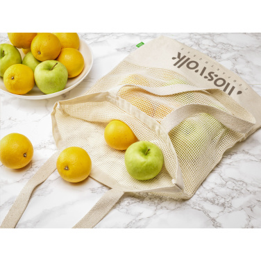 Logo trade promotional merchandise image of: Natura Organic Mesh Shopper (180 g/m²) shopping bag