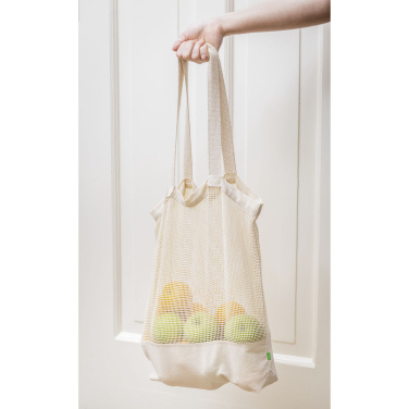 Logo trade corporate gifts image of: Natura Organic Mesh Shopper (180 g/m²) shopping bag