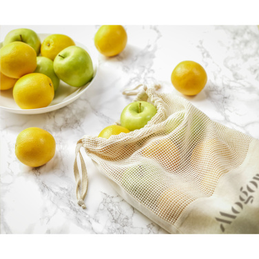 Logo trade corporate gifts picture of: Natura Organic GOTS Mesh Bag (120 g/m²) fruit bag