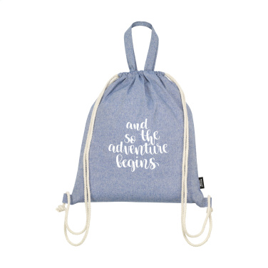 Logo trade promotional item photo of: GRS Recycled Cotton PromoBag Plus (180 g/m²) backpack