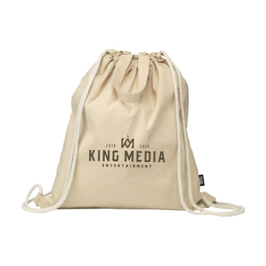 Logotrade promotional merchandise image of: GRS Recycled Cotton PromoBag Plus (180 g/m²) backpack