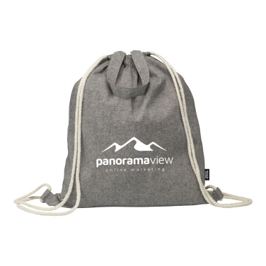 Logo trade promotional products picture of: GRS Recycled Cotton PromoBag Plus (180 g/m²) backpack