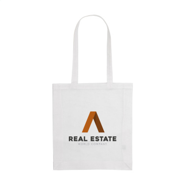 Logo trade promotional merchandise image of: Colour Square Bag GRS Recycled Cotton (150 g/m²)